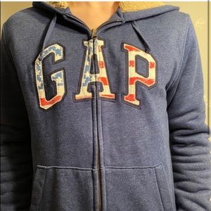 Sherpa lined GAP full zip hoodie
